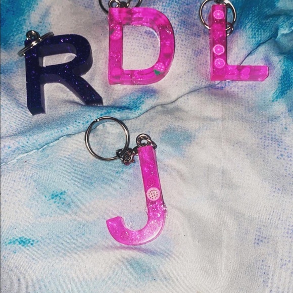 Other - Customized keychain letters i can also do different colors if you are interested